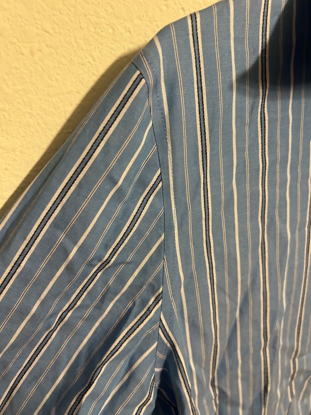 Charter Club Blue Striped Button-Down Shirt - Picture 4 of 4